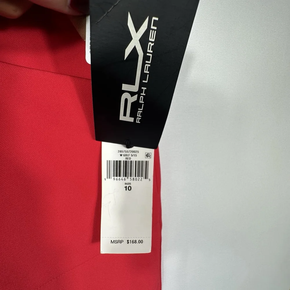 RLX Ralph Lauren Womens Golf Pants 10 Red Nylon Spandex NWT MSRP $168 - Picture 7 of 11